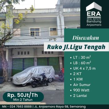 Disewakan Ruko 2 lt di Ligu Tengah
