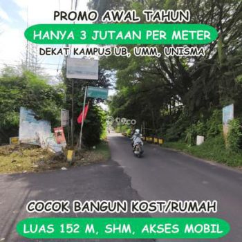 Jual Tanah Brawijaya Joyoagung Dekat UB Malang