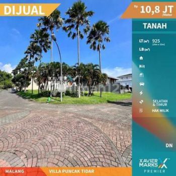 Tanah Kavling Hook Di Jalan Kembar Villa Puncak Tidar (VPT) Malang