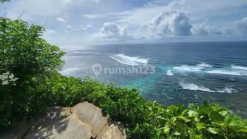 Cliffside Land With Unblocked Ocean View For Sale In Ungasan