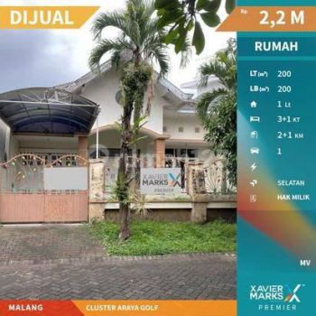 Rumah Minimalis Siap Huni di Cluster Araya Golf Malang