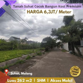 Tanah Kavling Tengah Kota Cocok bangun Kost Premium 6Menit Kampus Polinema