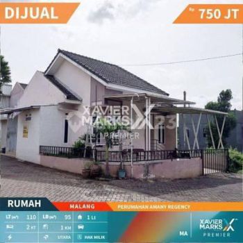Rumah Hook (pojokan) di perumahan Amany Regency, Kedungkandang, Malang