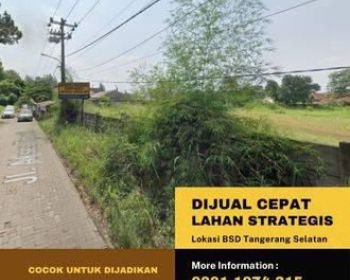 Jual tanah kosong di Tangerang Selatan , strategis legalitas SHM