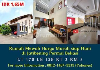 Rumah Mewah Harga Murah Siap Huni di Jatibening Permai