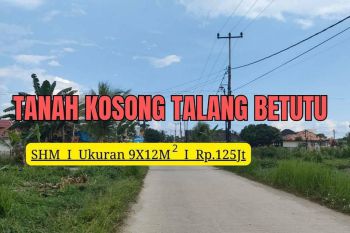 Di jual tanah kavlingan murah lokasi talang betutu