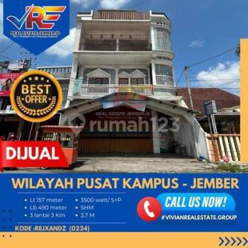 RUKO DI PUSAT KAMPUS DEKAT UNEJ UNMUH JEMBER