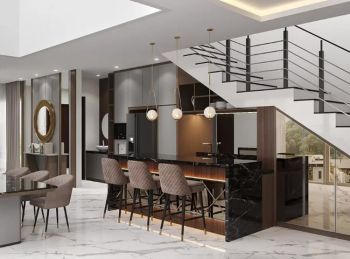 DIJUAL RUMAH GRAHA FAMILI MINIMALIS MODERN SEMI FURNISH