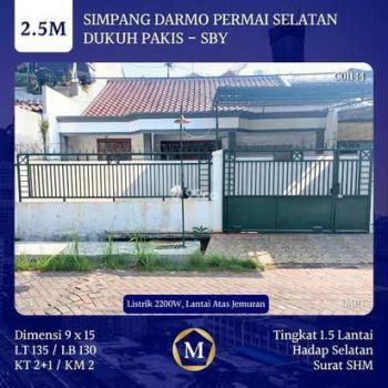Rumah Simpang Darmo Permai Selatan Terawat Siap Huni Strategis dkt Mayjend HR