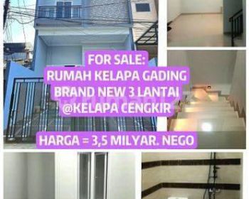 Dijual Rumah Kelapa Cengkir Brand New Kelapa Gading