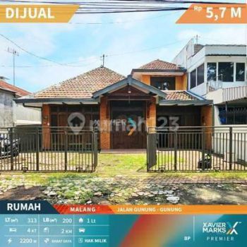 Rumah Usaha di Jalan Gunung - Gunung, Oro-oro Dowo, Klojen, Malang