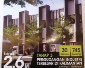 Gudang Baru 2 Lantai Luas 234m di Balikpapan Ikn , Kaltim