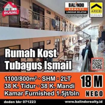 Di Jual Tubagus Ismail RumahKost Cocok Untuk Investasi