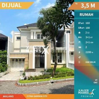 Rumah Minimalis di Citra Garden City Kedung Kandang Malang