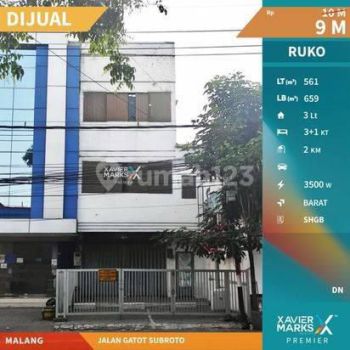 Ruko Plus Gudang Lokasi Strategis di Jalan Gatot Subroto Kota Malang