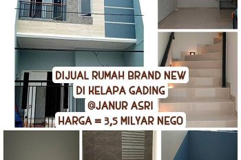 Brand New Dijual Rumah 6x17 Janur Asri Kelapa Gading