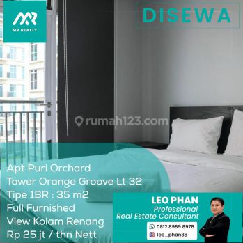 Apartement Puri Orchard Tower Orange Groove Wing A Lt 32, 1BR, Full Furnished