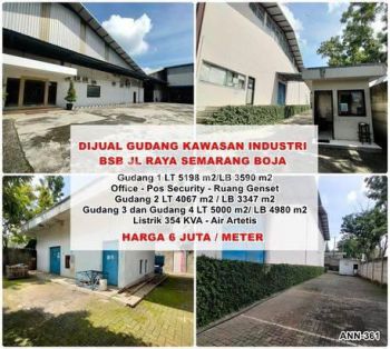Dijual Gudang Kawasan Industri Bsb Mijen Kota Semarang