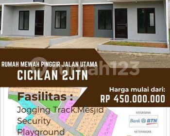 Rumah elegan,asri pinggir jalan utama parung,tanpa Dp