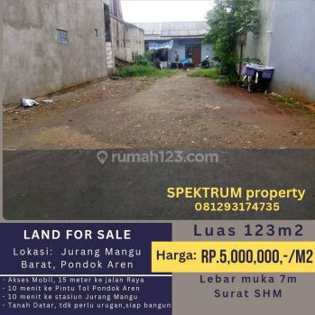 Tanah siap bangun di jurang mangu barat, akses mobil Rp5jt/m2