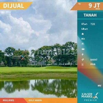 Tanah Kavling di Tepi Danau Dengan View Golf Araya Malang