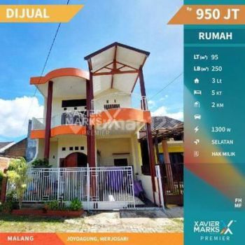 RUMAH BARU 3 LT HARGA MURAH LOKASI STRATEGIS DEKAT KAMPUS DI JOYOAGUNG, KOTA