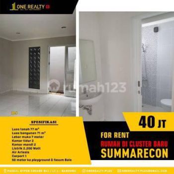 Disewakan Rumah Baru di Summarecon