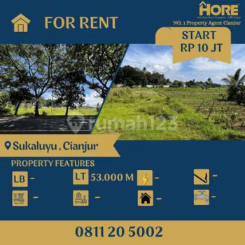 Disewakan Tanah Mulai Dari Rp 10jt thn Dekat Pou Yuen , Cianjur