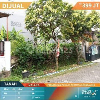 TANAH KAVLING DI PERUMAHAN PUNCAK PERMATA SENGKALING, SEMANDING SUMBERSEKAR,