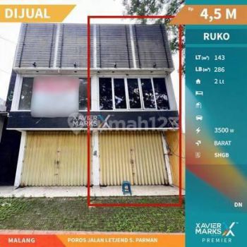 Ruko 2 Lantai Strategis di Poros Jalan Letjend S. Parman, Blimbing Kota Malang