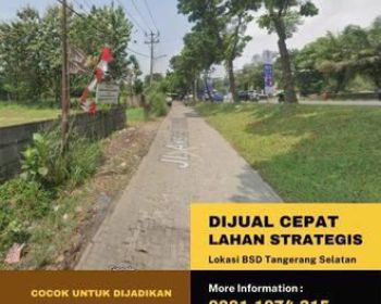 Tanah dijual murah di Serpong BSD Tangerang Selatan