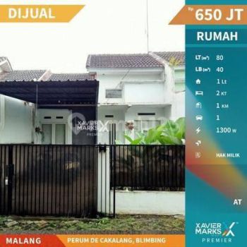 Rumah di Perum De Cakalang Blimbing Malang