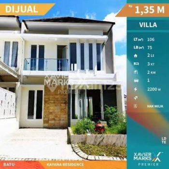 VILLA BARU GRESS DI PERUMAHAN KAYANA RESIDENCE, KOTA BATU