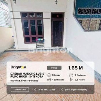 Ruko Hook Sudut Inti Kota Medan Daerah Jl Madong Lubis Panjang Tanah 24,5 M 4,8