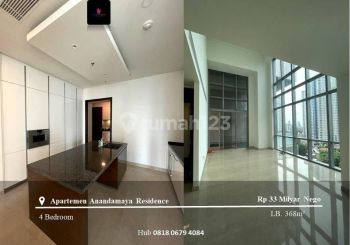 Jual Sewa Apartement Anandamaya Residence 4 Bedrooms Unfurnished