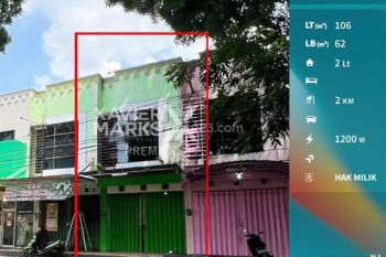 RUKO 2 LANTAI STRATEGIS TENGAH KOTA AREA KOMERSIAL