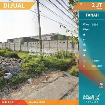 Tanah Siap Bangun Lokasi Strategis di Bamban Pakis Malang