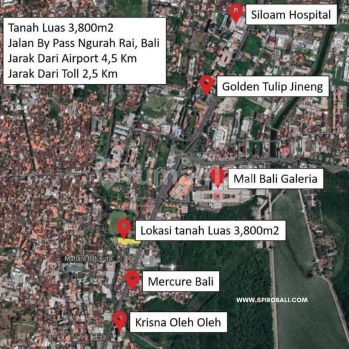 51 Are Freehold Land For Sale By Pass Ngurah Rai Simpang Siur Kuta