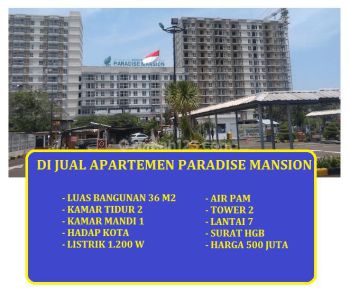 di Jual Apartement Paradise Mansion 2 BR Kalideres Jakarta Barat