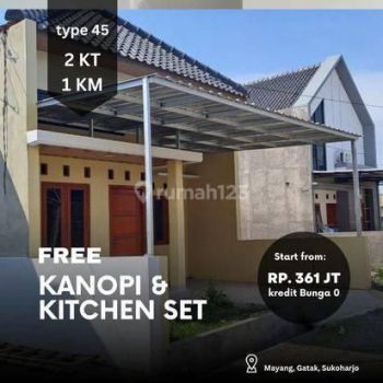 Rumah Baru Furnished SHM di Mayang Gatak Kartasura