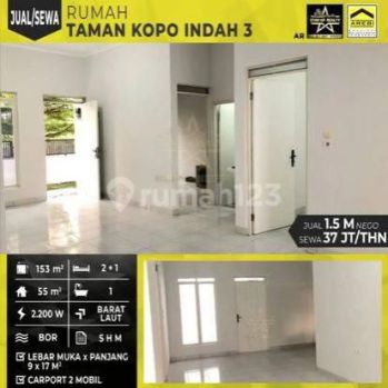 37 Jt Nego Disewakan Rumah di Tki 3 Taman Kopo Indah 3