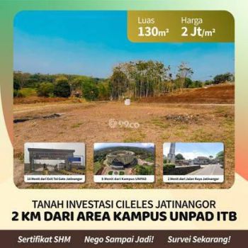 Tanah Hunian Cileles Jatinangor Dekat dari Exit Tol Jatinangor Cocok untuk SHM