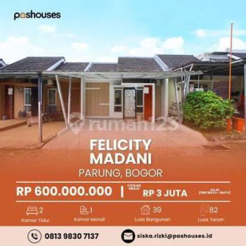 Rumah Ready Cicilan 3 Jutaan di Parung Bogor Free Biaya Biaya