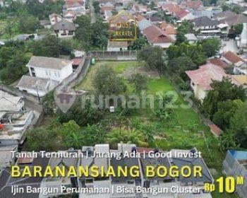 Tanah Murah Baranangsiang Bogor Luas 2515m2 Bisa Bangun Cluster