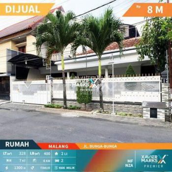 Rumah Jalan Bunga bunga Malang Furnish Dekat Kampus