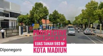 DIJUAL Tanah+Bangunan Strategis LD 16 mtr, Jl. Diponegoro-Kota MADIUN
