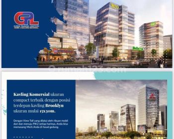 Jual Kavling Mini Komersial Brooklyn Pik 2 Luas 450m Timur Utara Termurah