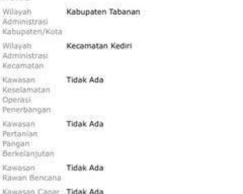 Tanah dg luas tanah 2600m2 di kawasan kedungu kediri tabanan bali