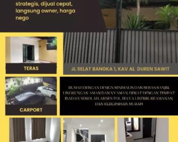 dijual cepat rumah minimalis 2 lt
