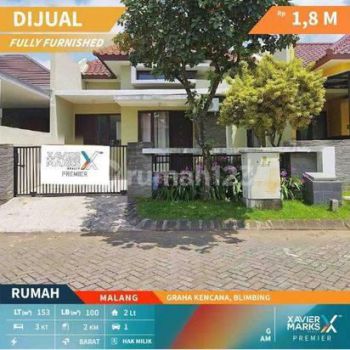 RUMAH FULL FURNISH DI GRAHA KENCANA, BLIMBING - MALANG